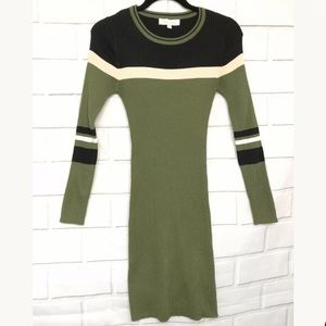 Blue Ivy by KC | Dresses | Blue Ivy Kc Green Black Striped Ribbed Knit Dress  | Poshmark